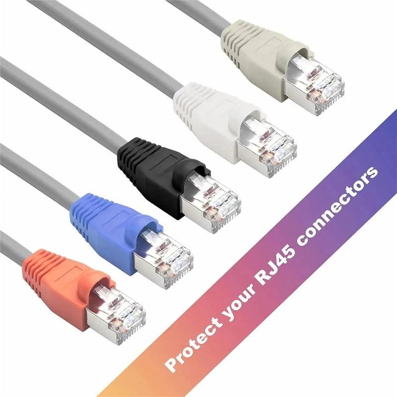 Purple Ethernet Cable Strain Relief Boots 200 Pcs Connector Plug Cover OD 6 0mm - Image 3